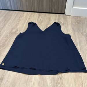 NWT Lilly Pulitzer florin sleeveless v neck in true navy